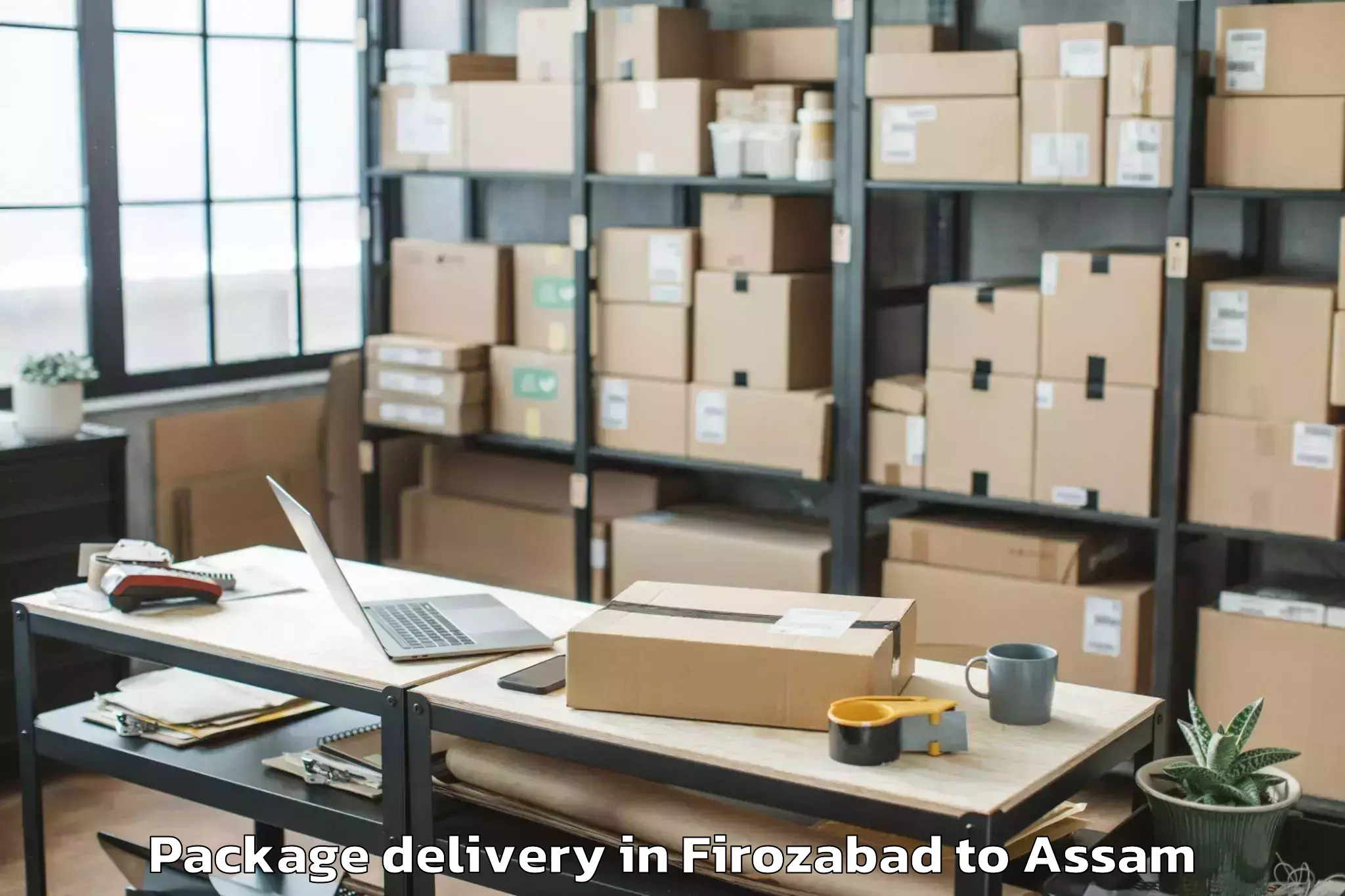 Top Firozabad to Banekuchi Package Delivery Available